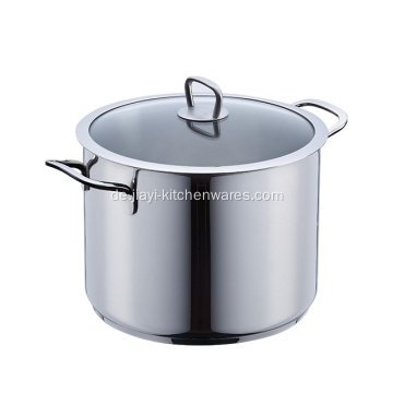 Edelstahl Deep Stock Pot mit Deckel